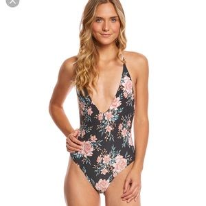 Floral one piece billabong bathing suit